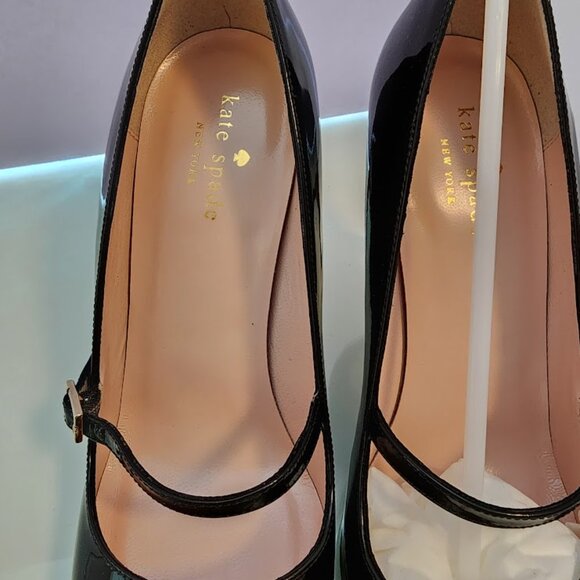 Kate Spade New York black leather pump Mary Janes - Picture 5 of 8